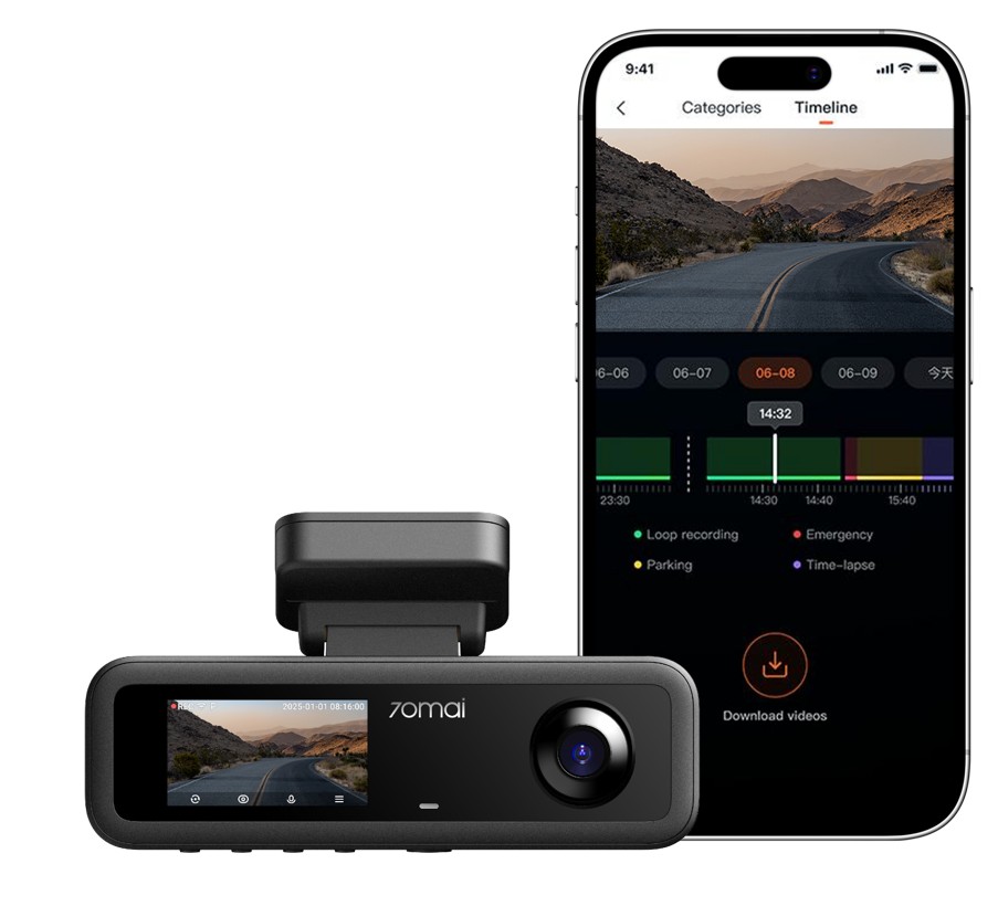 70mai dash cam t400 qhd aplikace evtech_cz